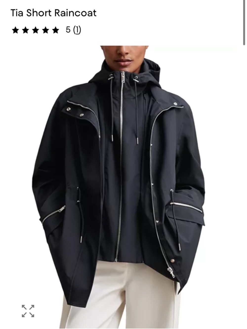 Reiss Tia Raincoat - Navy